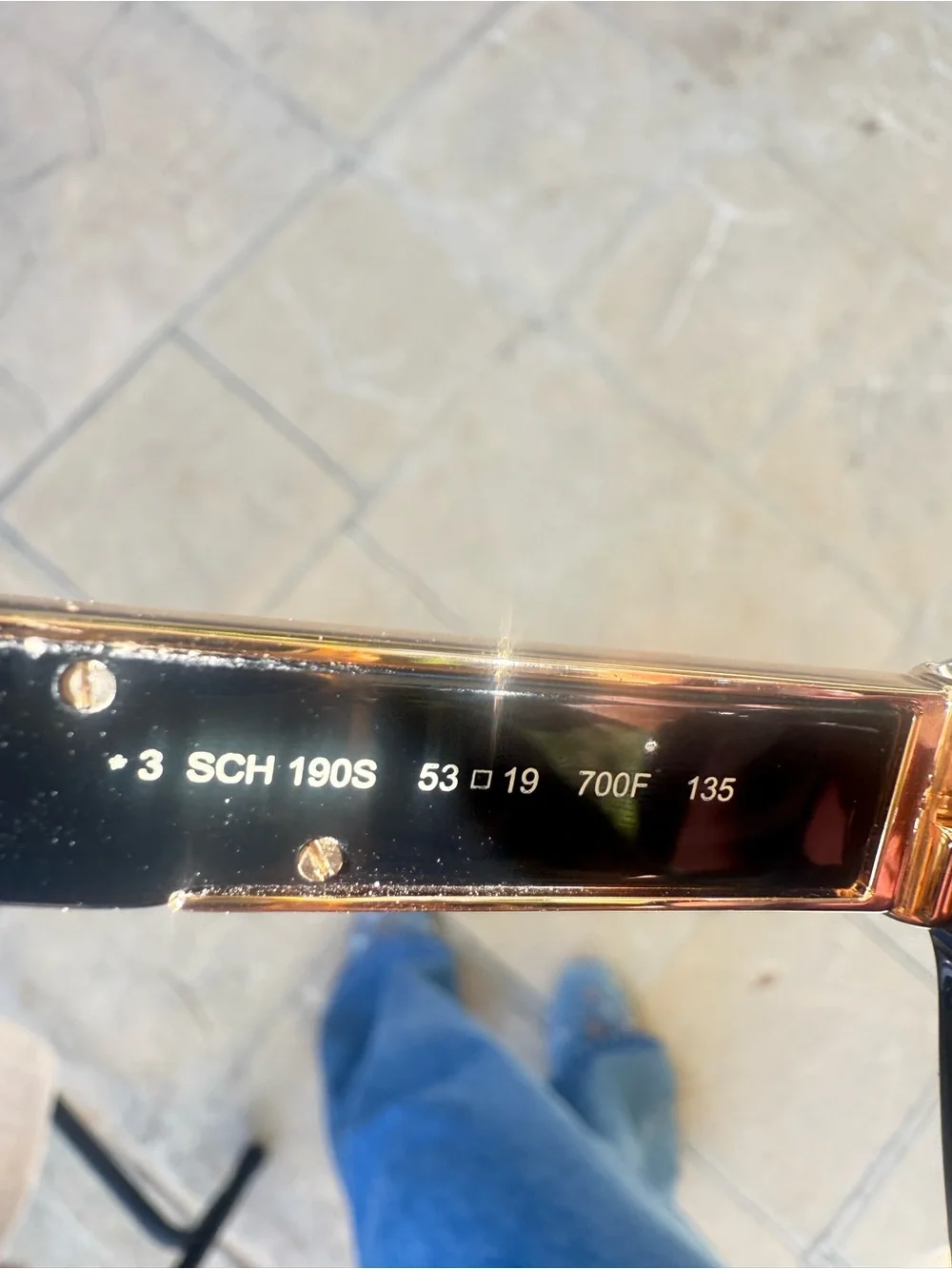 Authentic Chopard  Black and Gold Sunglasses
